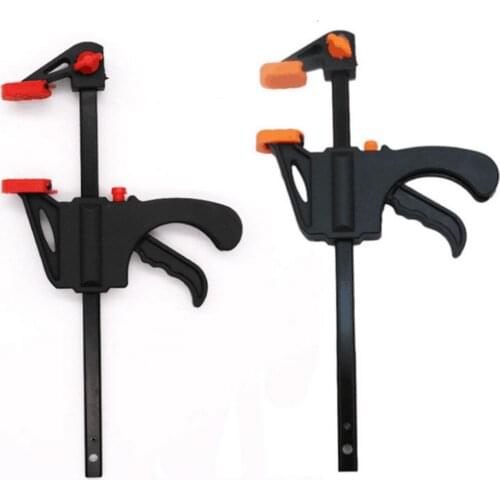 4 Inch Clip Quick Ratchet Release Speed Squeeze Wood Working Work Bar F Clamp Clip Kit Spreader Gadget Tools DIY Hand Tools
