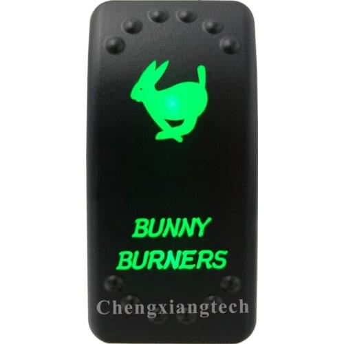 5 PINS 12V 24V Waterproof Car Boat Marine Bus Truck Green LED Light Rocker Switch BUNNY BURNERS for ARB CARLING NARVA 4x4