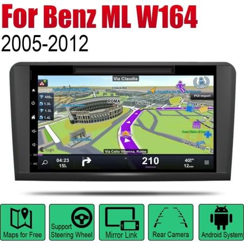 Android 2 Din Auto DVD Radio For Mercedes Benz ML Class W164 2005~2012 NTG Car Multimedia Player GPS Navigation System Radio