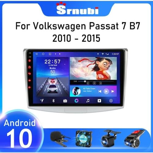 Srnubi Android 10 Car Radio For VW Volkswagen Passat 7 B7 CC 2010 - 2015 Multimedia Video Player 2 Din DVD Head unit speakers