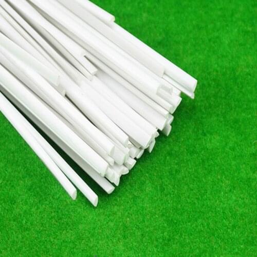 FREE SHIPPING 100pcs 1-5mm ABS Half Round Plastic Rod 50cm Length Scale Model Plastic Round Building Material Rod