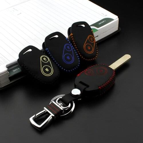 Car key case cover for honda civic 2008 2009 fit 2004-2011 Genuine Leather Car Key bag case remote holder