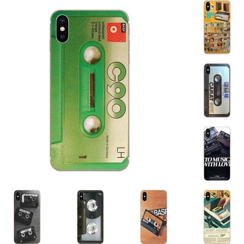 For Samsung Galaxy S9 S10 S20 Plus Ultra S6 S7 S8 Edge Plus Soft TPU Mobile Case Vintage Cassette Tapes