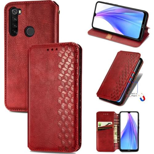 Shockproof Case for Xiaomi Redmi Note 8T Magnetic Flip Luxury Wallet Leather Book Shell RedMi Note 8T 8 T Card Slot Retro Cover