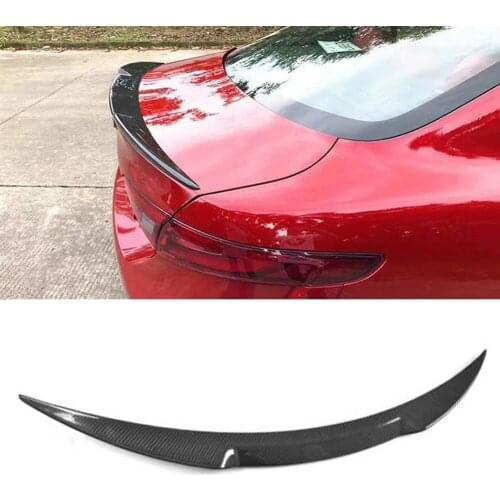 Carbon Fiber FRP Car Rear Trunk Spoiler Wing Trunk Lip for Alfa Romeo Giulia Sedan 2015 - 2017 Boot Wing