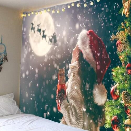 Tapestry Christmas Wall Hanging Christmas Tree Home Deco Christmas Gift Print Tapestries Large Size Free Shipping Tapestries
