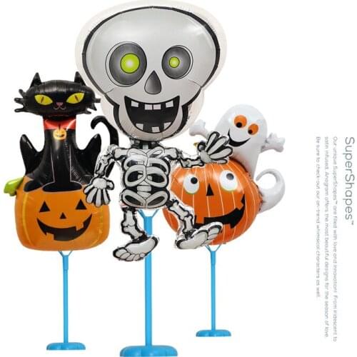 Hot Halloween Decorations Bat Skull Ghost Pumpkin Balloons Fun Birthday Hallowmas Festival Party Decor Supplies Balloon 2022