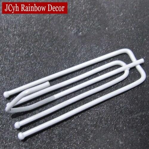 JCyh Rainbow Decor 15PCS/Pair Window Curtain 4-Prong Hooks for Top of Curtains
