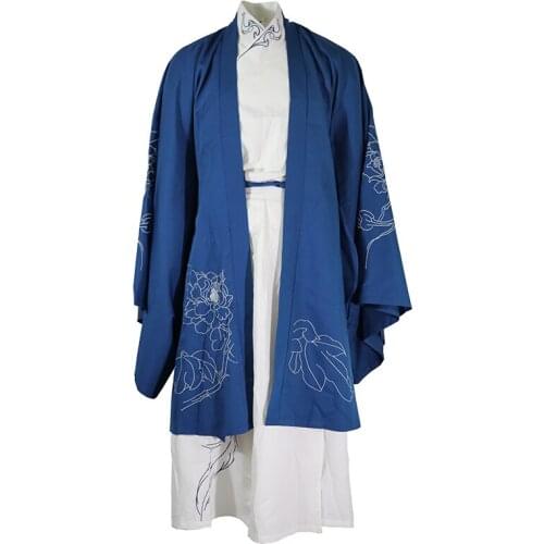 Embroidery Hanfu Chinese Classical Dance Costume Festival Outfit Rave Performance Clothes Men Women Folk Stage Costumes DF1152