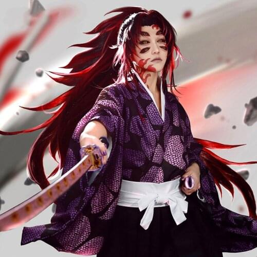 Demon Slayer Kimetsu No Yaiba Japan Anime Juuni Kitsuki Kokushibou Tsugikuni Michikatsu COS Clothes Demon Slayer Cosplay Costume