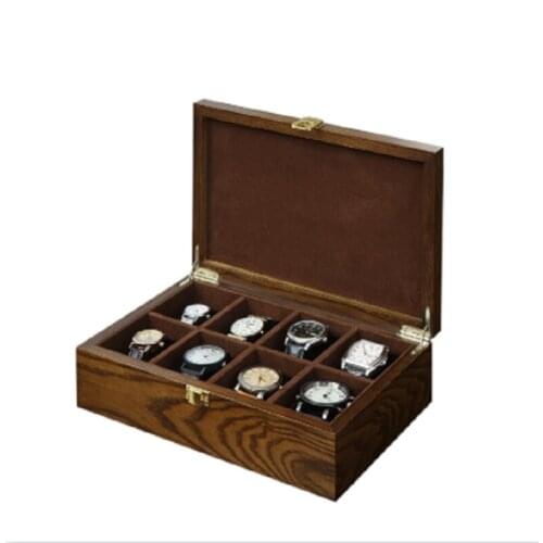 American European solid wood creative retro watch box display box Bracelet collection box jewelry box