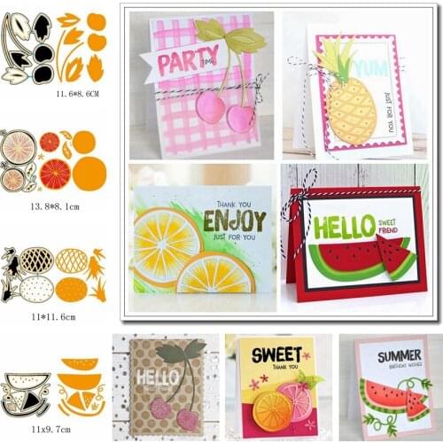 Mixed Fruit Metal Cutting Dies Stencils DIY Scrapbooking Album Photo Paper Cards Craft Decoration Embossing 2019 Word Dies Cut