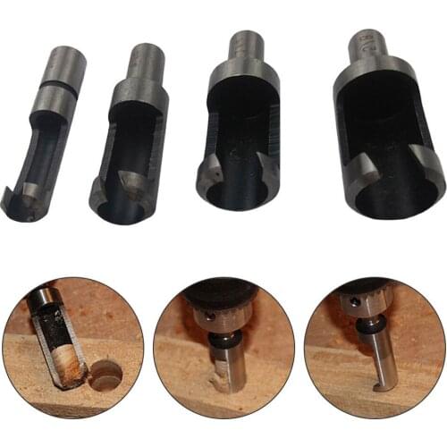 4/8pcs Set Carbon Steel round Shank Woodwork Drill Bit Barrel Cork Wood Plug Hole Cutter Drill Bits Cutting Dowel Wood Tools