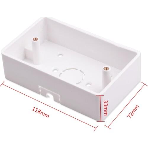 118*72mm Wall Mounted Junction Box for Curtain Blind Switch White Color Installation Box for US Standard WiFi Curtain Switch