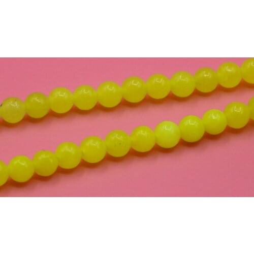Wholesale 6mm faceted Round loose beads Fresh Fluorescent yellow stone Chalcedony DIY Girl Manual Accessories women making 15