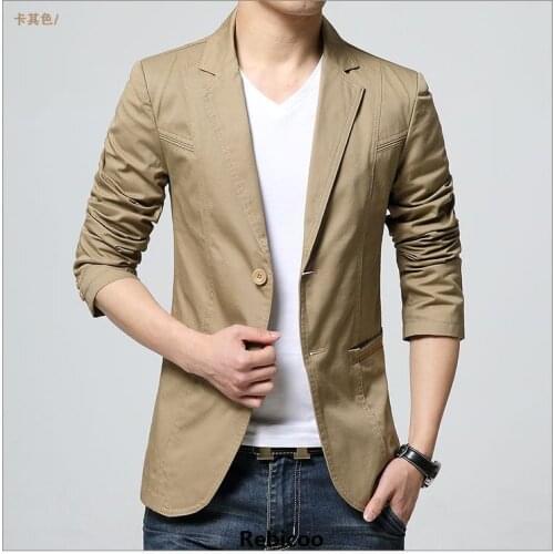Fall young mens cotton Suit Jacket Men Party Club Wedding Blazer Men Slim Fit A blazer Costume Homme