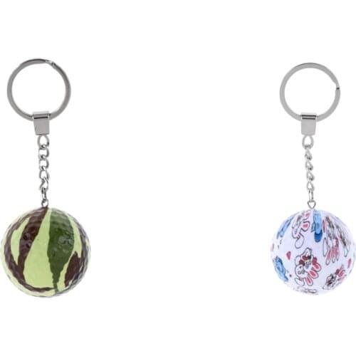 Durable Golf Clubs Ball Holder Ring Sports Keyring Keychain Birthday Gift