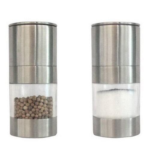 Manual stainless steel salt and pepper mill black pepper grinder salt household flour herb mill