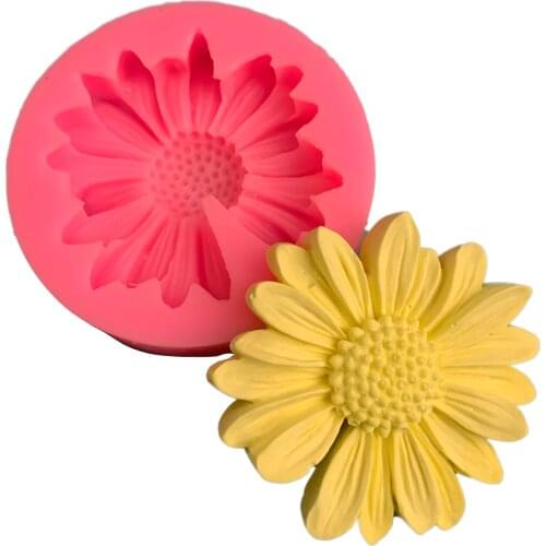 Sun flower fondant silicone mold chocolate baking cake decoration mold gypsum DIY gel soap mold