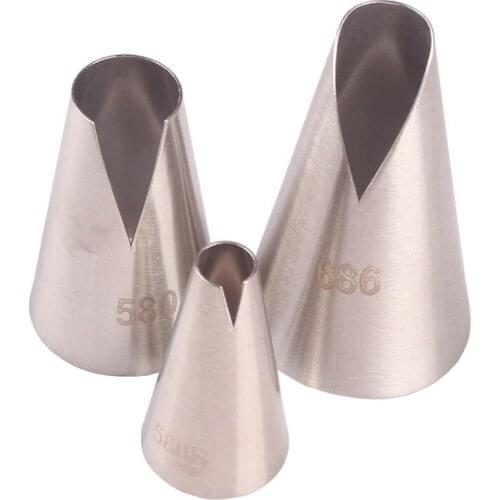 Santana Decorating Mouth 3 Piece Set 3PCs Dumpling Mouth Stainless Steel Cake Decoration Cream Baking Tools
