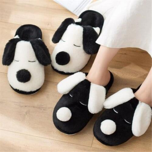 Winter Womens Home Shoes Cute Cartoon Couples Slides Ladies/Male Cotton Slippers Mens Indoor Warm Plush Flip Flops Female Shoe