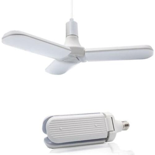 30W/45W E27 LED Bulb SMD2835 228leds Super Bright Foldable Fan Blade Angle Adjustable Ceiling Lamp Home Energy Saving Lights