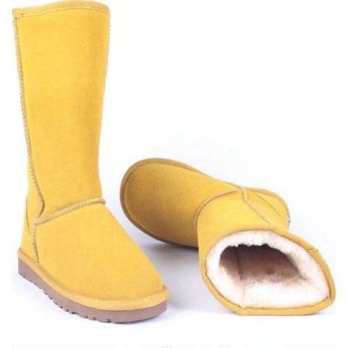 2020High Quality Snow Boots Women Long Boots Genuine Leather Australia Classic Womens High Boots Winter Boots Women Snow Shoes