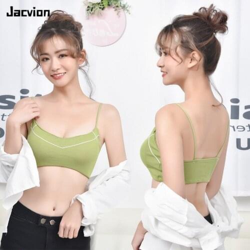 Jacvion One-Piece Push Up Women Bras Cotton Sexy Soft Wire Free Brassiere Comfortable Padded Female Tube Top