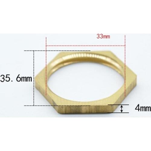 1" BSP Female Brass Hex Head Nut Thread Washer Spacer Pipe Fitting