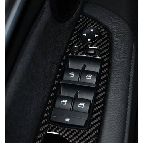 10set Applicable to FOR BMW X5e70x6e71 Carbon Fiber Car Window Glass Lifting Control Switch Decorative Armrest Accessories