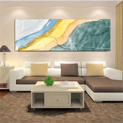 180x60cm green and yellow big size canvas painting art,living room&bedroom decoration pictures art,no frame canvas prints
