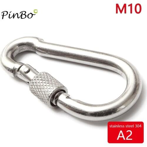 2pcs M10 high Quality 304 Stainless Steel Snap Hook with Screw Lock