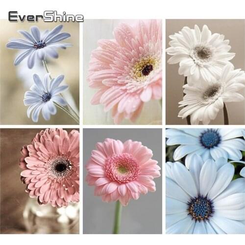 Evershine 5D Diamond Painting Full Square Drill Flower Diamond Embroidery Sale Chrysanthemum Cross Stitch Kit Mosaic Diamond Art