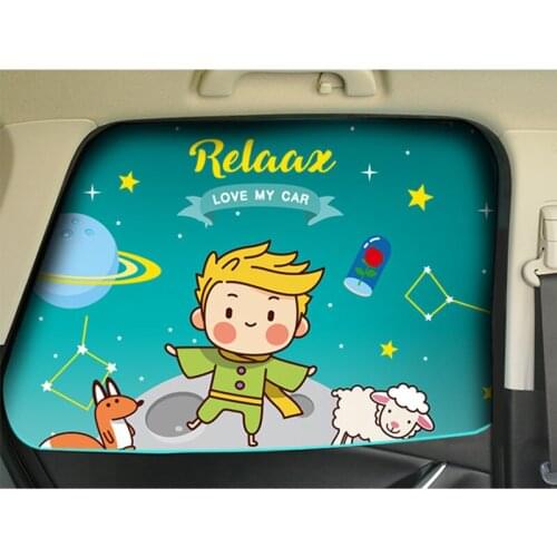 Car Window Sunshade 3 Styles of Cute Cartoon Patterns Universal Strong Magnetic Adsorption Easy to Install Anti-UV Sunshade