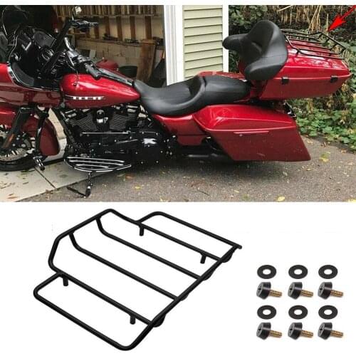 Motorcycle Luggage Top Rack Tour Pak Pack Trunk Fit For Harley Touring Road King Street Glide 1984-2018