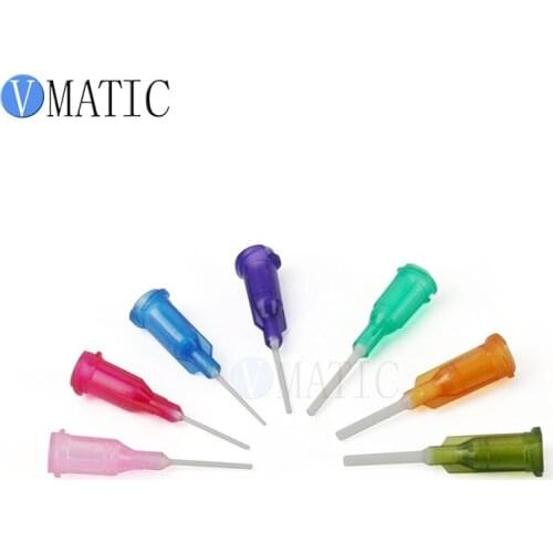 Free Shipping 100Pcs 14G-25G 0.5'' Polypropylene Glue Dispensing Flexible Plastic Needles 1/2 Inch