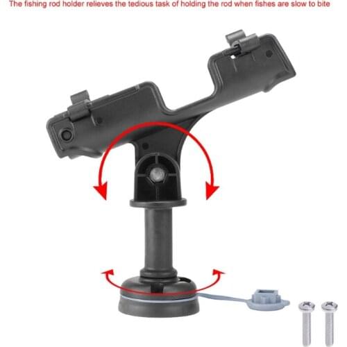 Fishing Rod Holder Rack 360 Rotatable Adjustable Removable Kayak Boat Support 448D