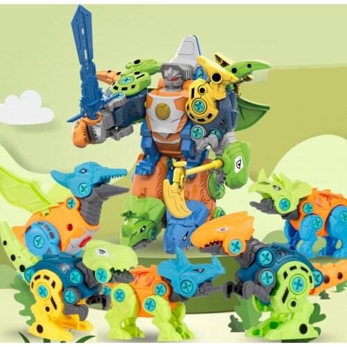 LXBWJ 5 In1 Transformation Assemble Dinosaur Transforming Robot Action Toy Figures Anime Figures Deformation Toys Model Boy Gift