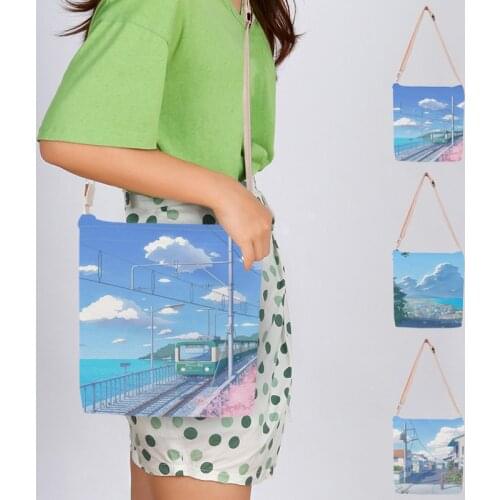 Artistic Japanese Mount Fuji Scenery Bucket Bag For Women Shoulder Bag Big Capacity Crossbody Bag Elegant Shopping Handbag Tote