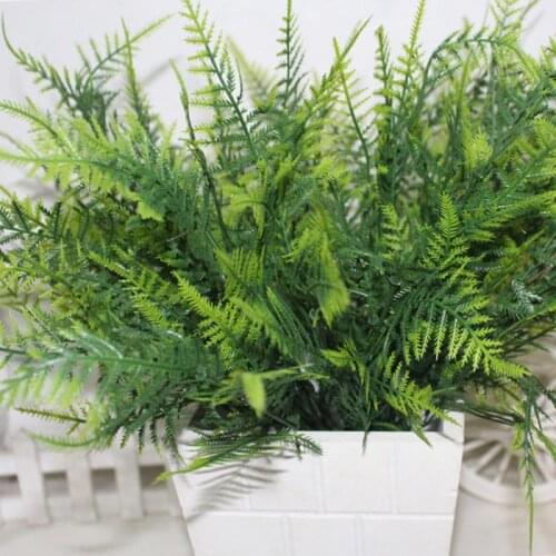 1 Pc Artificial Plants Eucalyptus Grass Plastic Ferns Green Leaves Fake Flower Plant Wedding Home Decoration Table Decors