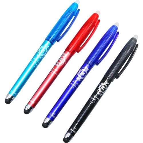 2 pcs New 0.5mm Temperature control Erasable Pen 4 Color Refills Creative Drawing Tools Student Writing Tools Office Stationery
