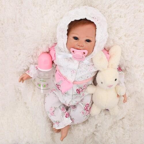 Reborn doll juguetes 20"48cm lovely girl princess silicone baby reborn dolls gift child play house toys bebes reborn bonecas