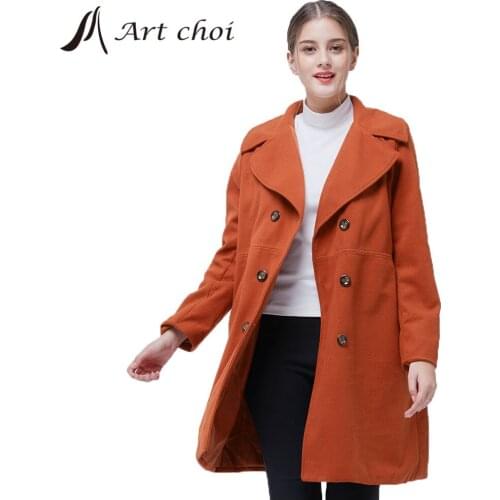 Fashion Women Luxupious Wool Woolen Overcoat Coats Female Fashion Temperament Vintage Pockets Jacket Elegant Chic Outerwear Robe