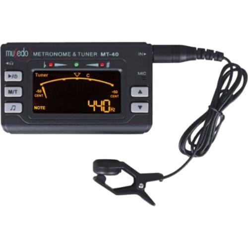 Musedo Mt-40 Guitar Tuner Electronic Digital 3 In 1 Lcd Guitar/Bass/Violin/Ukulele Tuner Metronome Tone Generator Tuner Clip