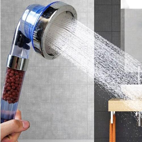 Shower Head Filter Ball Water Softner Bathroom Accessories Pressure Water Saving Shower SPA Household Showerhead 3 in1