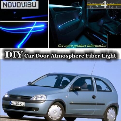 NOVOVISU For Opel Vita interior Ambient Light Tuning Atmosphere Fiber Optic Band Lights Inside Door Panel illumination