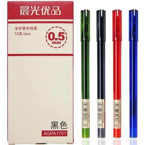 Creative Gel Pen Refills 12Pcs Red Blue Black Ink Magical Writing Neutral Pen Signature Pen Office School Supplies AGPA1701