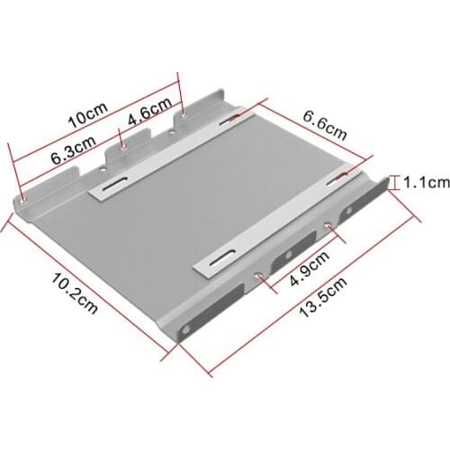 Acasis 2.5 inch to Floppy Hard Drive Disk Mounting Converter Kit, Aluminum 2.5 " SATA HDD SSD to 3.5" Bracket Adapter