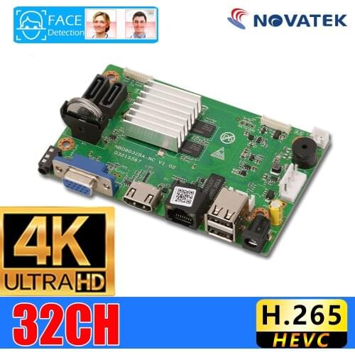 32CH 4K Face CCTV NVR Board Hi3536 2 SATA Ports ONVIF Security Video Recorder Board 32CH /4K/5MP/1080P Video Input 1CH Audio I/O