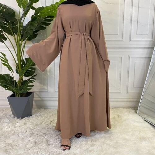 Ramadan Eid Abaya Women Long Sleeve Maxi Dress Mid East Dubai Muslim Fashion Hijab Dress Islam Clothing Plus Size African Dress